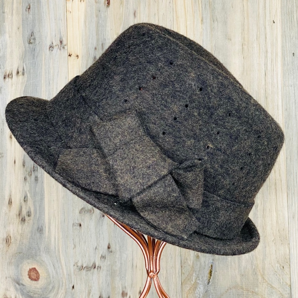 JESSICA SIMPSON Brown Wool Fedora Hat